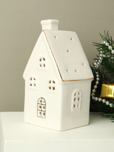 Фигурка Домик с подсветкой 12 см новогодний / YZ19670 /уп 72/LED