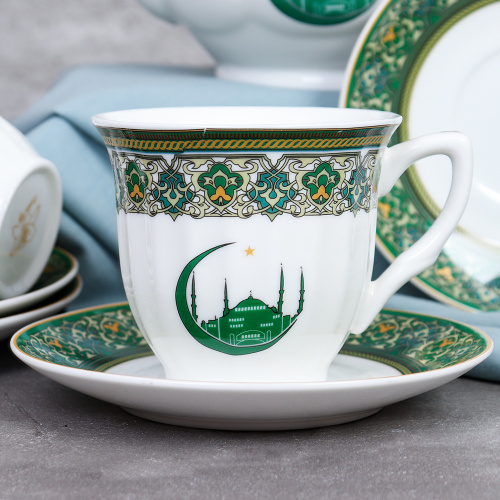 Чайный набор 13 предметов 250 мл 800 мл / ZSV02-13G 220 /уп 4/ Муслим Костяной 