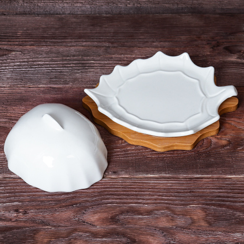 Масленка 20 см / JK-360 /уп 18/ на деревянной подставке