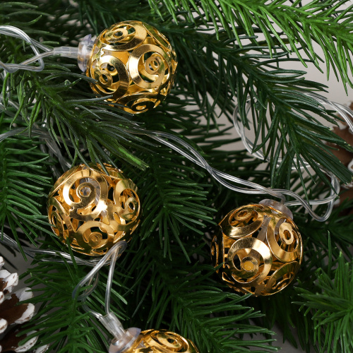 Гирлянда светодиодная 2 м 10 LED Шарики / GN11/уп 100/