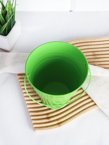 Ведерко для сервировки 12х13х6,5см / G-YW29841 /уп 144/ Зеленое