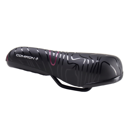 Седло велосипедное детское COMIRON FIL N964P 235x155, Технологии: ED, Верх: PU принтованный, Цвет: Чёрный+Розовый/уп 40/