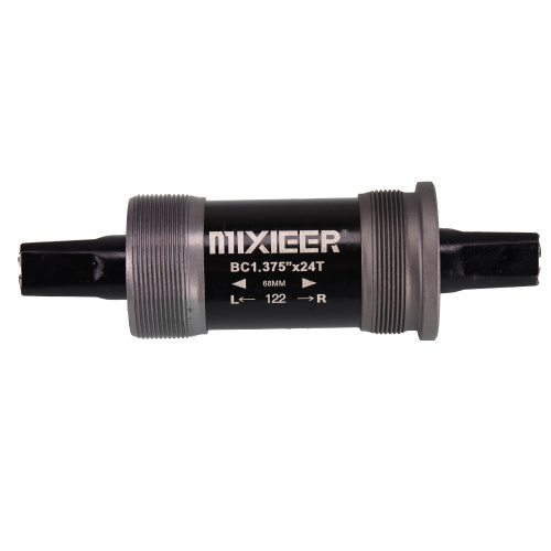 Каретка под квадрат картриджная, MIXIEER BB MX-A203 68x122, пром,подшипники, чёрная, в индивидуальной коробке. /уп 50/