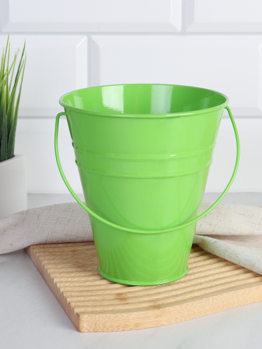 Ведерко для сервировки 12х13х6,5см / G-YW29841 /уп 144/ Зеленое