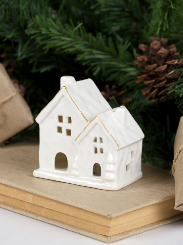 Фигурка Домик с подсветкой новогодний 8 см / 7099 /уп 2/96/LED