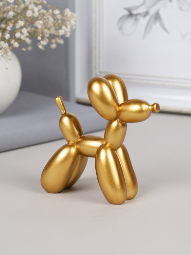 Статуэтка Собака 9х4х10 см шариковая / DG-001 /уп 18/золото