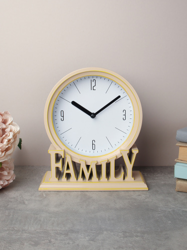 Часы настольные 18,5х20,5х6 см Семья / WS-F-1 /уп 40/