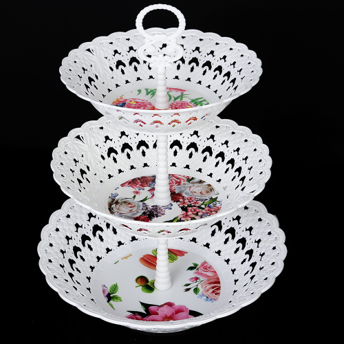 Ваза для фруктов 3-х ярусная 22/26/30 см / GT-34183-535 /уп 36/