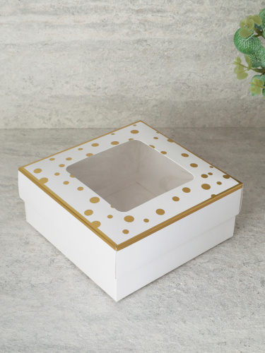 Коробка подарочная складная 15x15x6 см / GF232 /уп 12/300/