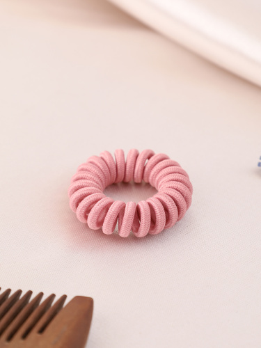 Резинка для волос розовый / NSAL-22A /уп 100/пружинка
