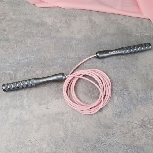 Скакалка скоростная Woohooo Soffio Pro / Silver-Pink / Длина 3m / Вес 176 g / уп48