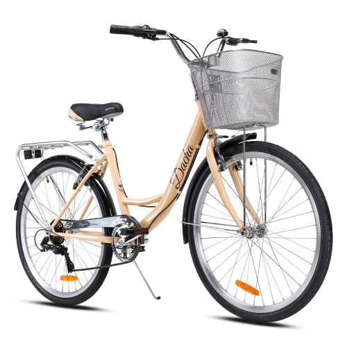 Велосипед городской 26" рама 17" 7sp KRYPTON DACHA W розовое золото ЦВК