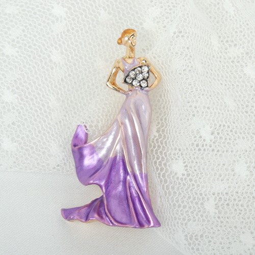 Брошь Дама / 1444 /уп 24/