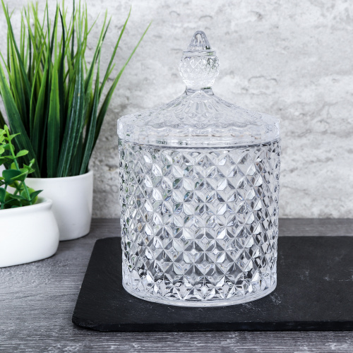 Сахарница 300 мл 8,5х14 см прямая резная / DGF7896 /уп 48/