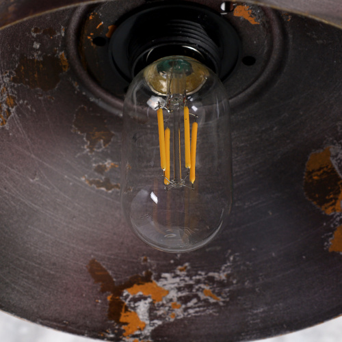 Подвесная железная лампа (22*15 см). В комплекте 1 лампа 5Вт LED, Е27 / Rg20B / уп 1/Лофт