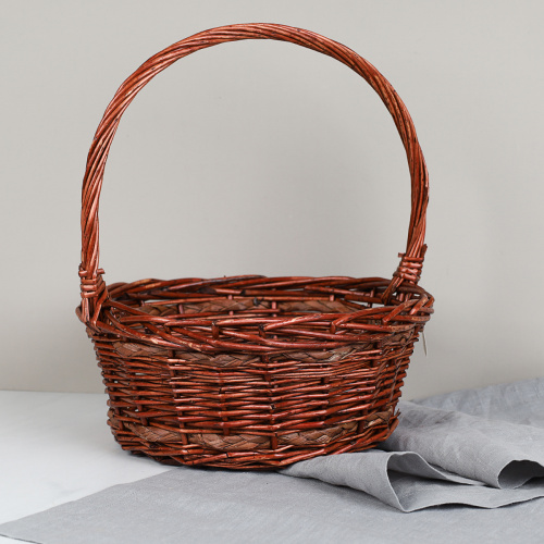 Корзина плетеная 2 штуки 33х12/27х10 см / S/2 22-39-KR2 /уп 28/темно коричневые