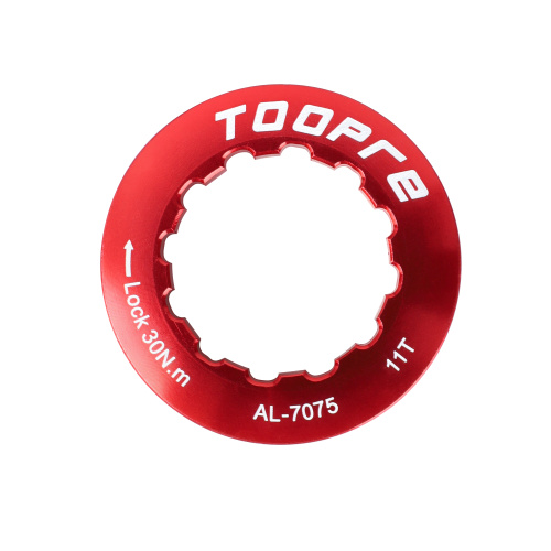 Крышка-фиксатор кассеты велосипеда. Размеры 35.4х35.4х7мм. TOOPRE CLC-01. Красный /уп 30/