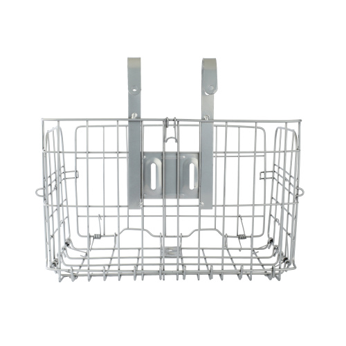 Корзина для велосипеда складная серебряная. / 1DVMI-12 / уп 30