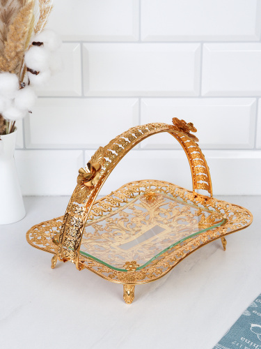 Ваза для фруктов Элит 27х20 см прямоугольная/ VG-887 /уп 24/ 0.486