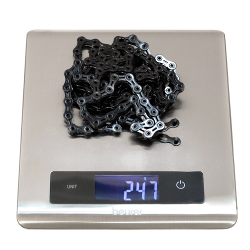 Велосипедная цепь SUMC 12 speed SX12SL BLACK 1/2"x11/128" 126L суперлайт 244 г (SHIMANO M9100 / KMC DLXC12) ГОСТ 30442-97 ISO 9633  /уп 25/