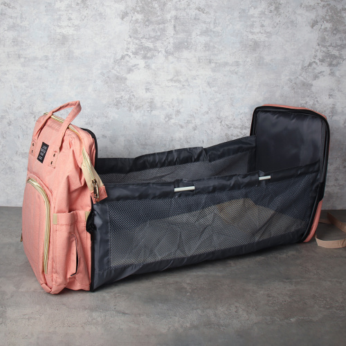 Рюкзак женский для мам, сумка на коляску для прогулок 31х20х40 см коралловый / MX-2 /трансформер