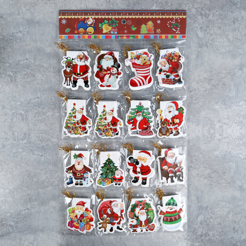 Открытка новогодняя набор 128 штук Новый год / DE-134 /уп 30/