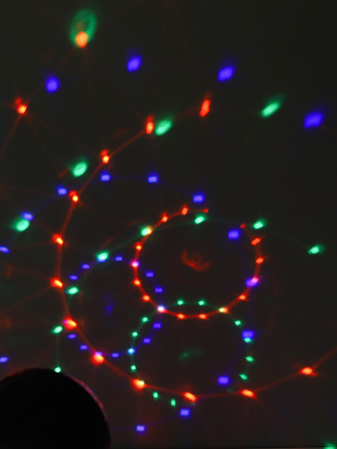 Проектор диско-шар ночник светодиодный классический, настольный 11 см / CW182609-8 /уп 50/