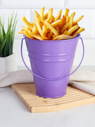 Ведерко для сервировки 12х13х6,5см / V-YW29841 /уп 144/ Фиолетовое