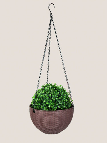 Кашпо подвесное пластик 21х13 см микс / P7208 /уп 60/2,5 литра