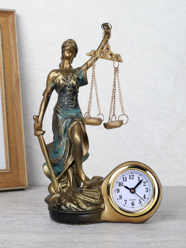 Часы статуэтка Фемида 19,5x13x7 / ZB-190 /уп 24/