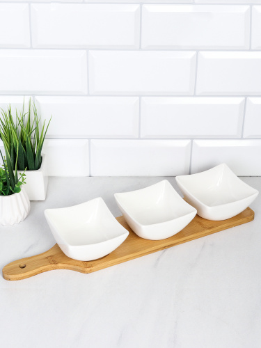 Менажница 3 предмета / MS3 /уп 24/ на подставке