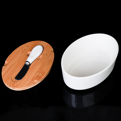 Масленка и нож 17х12 см АКЦИЯ / JA7528 /уп 24/ деревянная подставка для ножа