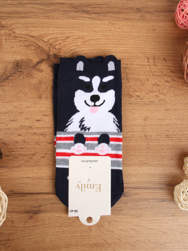 Носки р. 35-40 Собака / L820 /уп 10/1200/ ОДНА ПАРА/ МАРКА