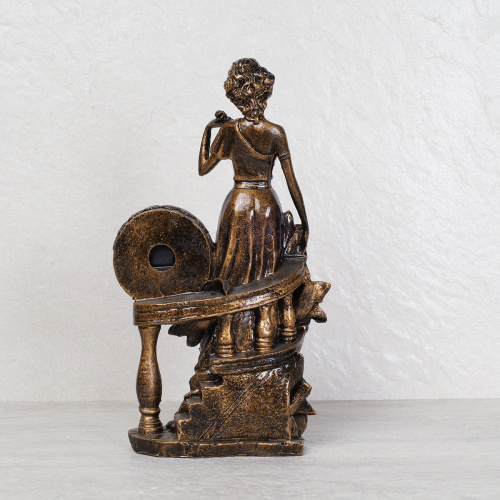 Часы статуэтка Дама 14,5х7х28 см / 512A / Z507A /уп 24/