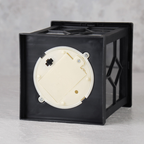 Светильник фонарь настольный Новогодний 20 см черный три свечи / W672-19 /уп 48/от батареек