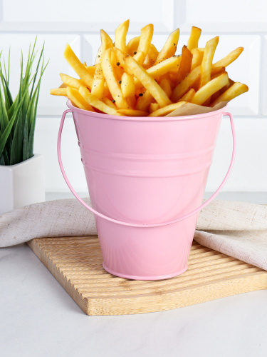 Ведерко для сервировки 12х13х6,5см / R-YW29841 /уп 144/ Розовое