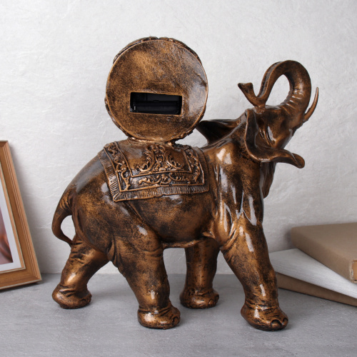 Часы статуэтка Слон 35x43 см / 8273А /уп.8/