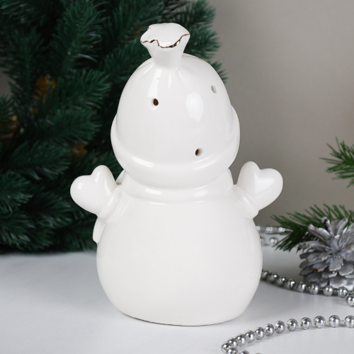 Фигурка Снеговик с подсветкой 19 см новогодний / YZ21630 /уп 24/LED