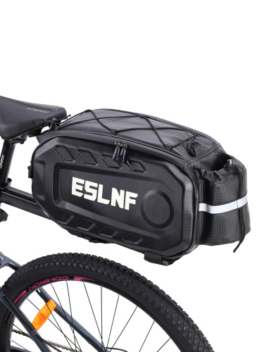 Сумка велосипедная на багажник ESLNF, жёсткий EVA Hard Shell корпус водонепроницаемый, с дополнительным отсеком для бутылки /уп 8/