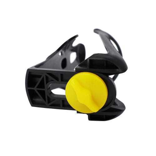 Держатель для велосипедного бачка пластиковый регулируемый. Чёрный с красным фиксатором / WBHAJ-26K /уп 200/