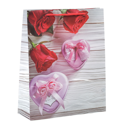 Пакет подарочный 26x32x9см / 462M /уп 12/960/микс/128г/м2