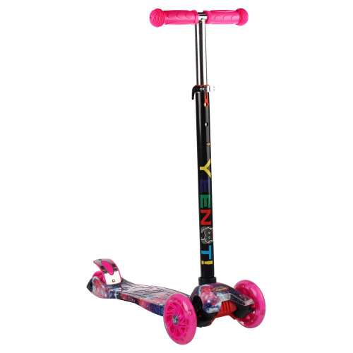 Самокат трехколесный для детей от 3-х лет Yeenot GT4108P47, нагрузка до 50кг, вес 2.3кг, светящиеся колёса PU116мм, цвет Вселенная БК/уп10