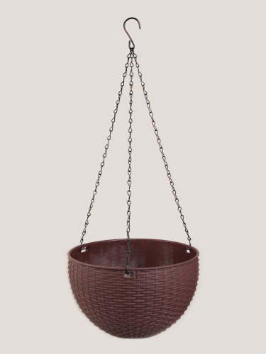 Кашпо подвесное пластик 26х16 см микс / P7209 /уп 40/5 литров/