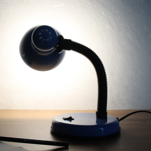 Светильник настольный 28 см синий / 203B-6 / Ex27 /уп 45/