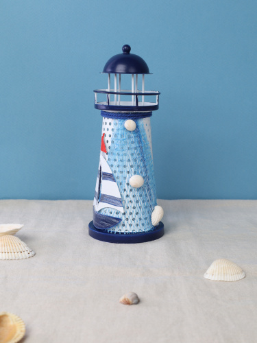 Сувенир Маяк 18 см / M003ABCD /уп 96/LED подсветка микс