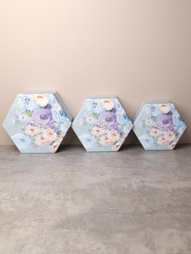 Коробка подарочная 3 штуки / 1164 /уп 24/13.7*15.7*7/15.7*18*8/17.5*20*9cm