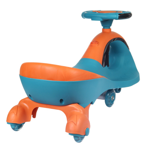 Толокар COMIRON QT-8098/светящиеся полиуретановые колеса 90 мм/ Оранжевый/уп4