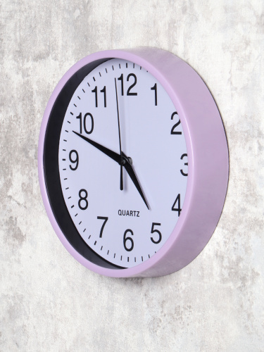 Часы настенные 20 см / 530C-2 /уп 60/розовый