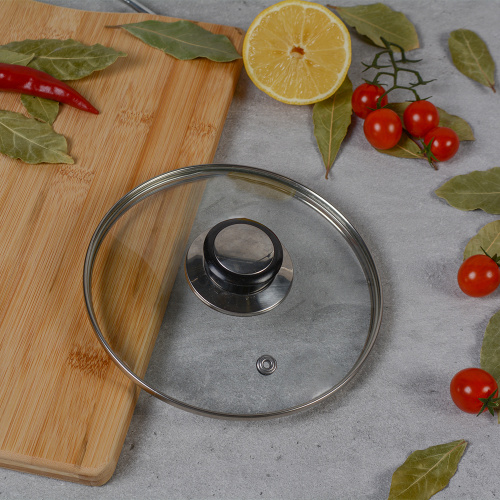 Крышка стеклянная 18 см / YGT-18 /уп 50/