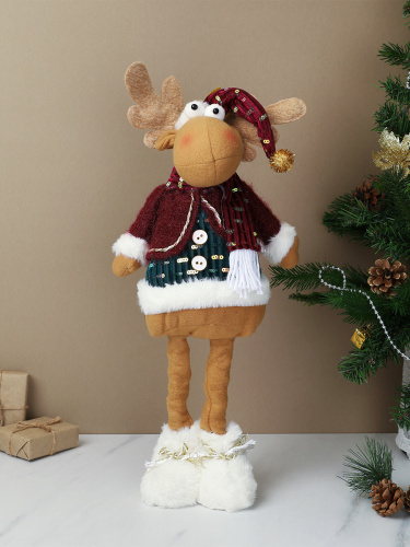 Новогоднее украшение Олень на телескопических ножках 35/60 см / SH056-3 /уп 72/